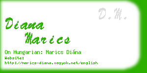 diana marics business card